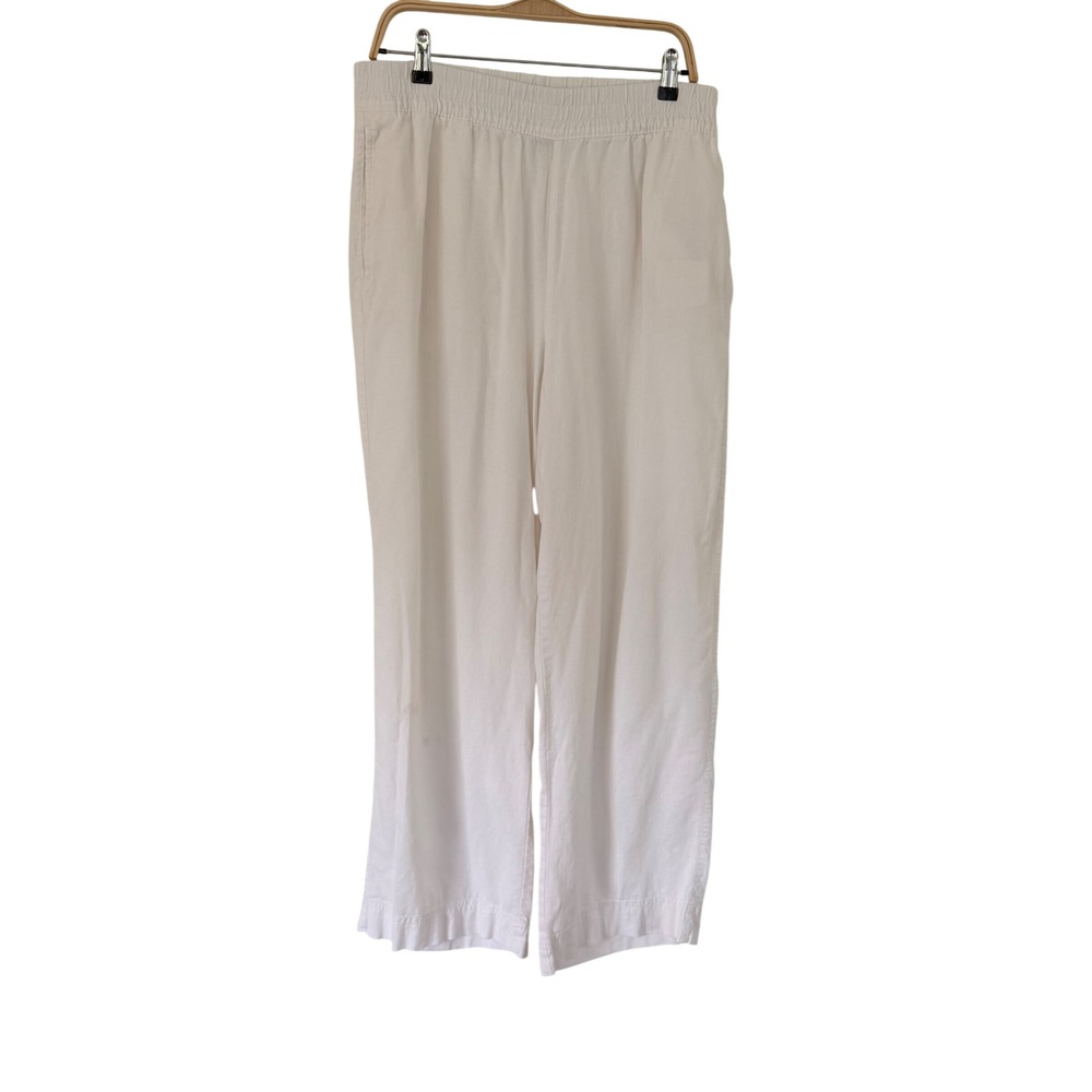 Old Navy White High Rise Wide Leg Comfort Waistband Pants Large Tall